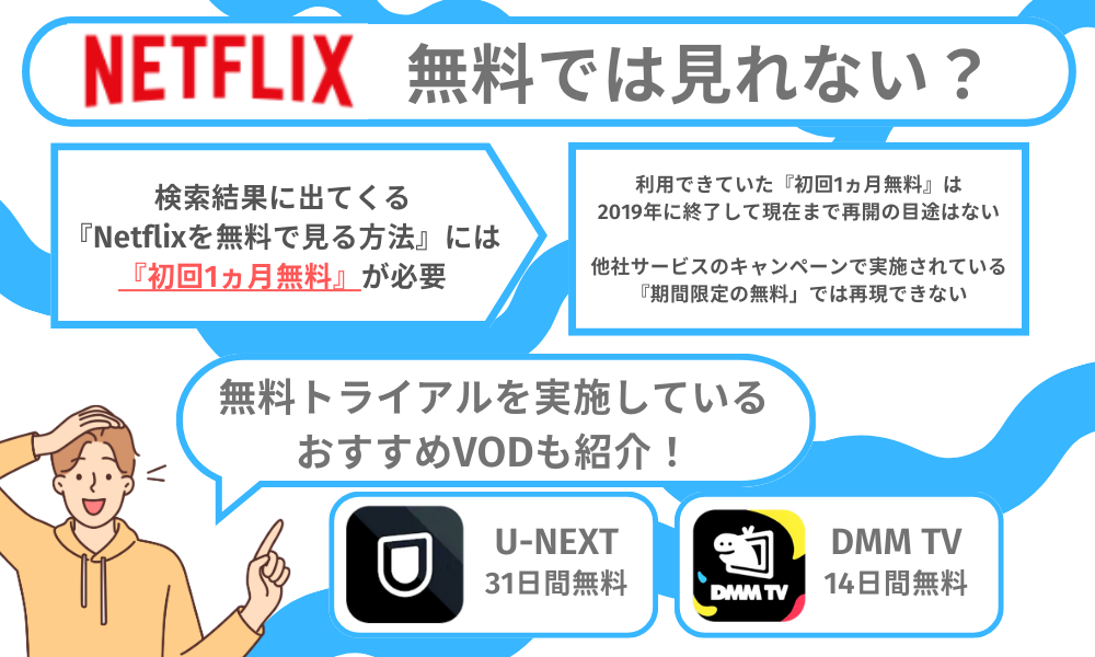 Netflix無料では見れない？