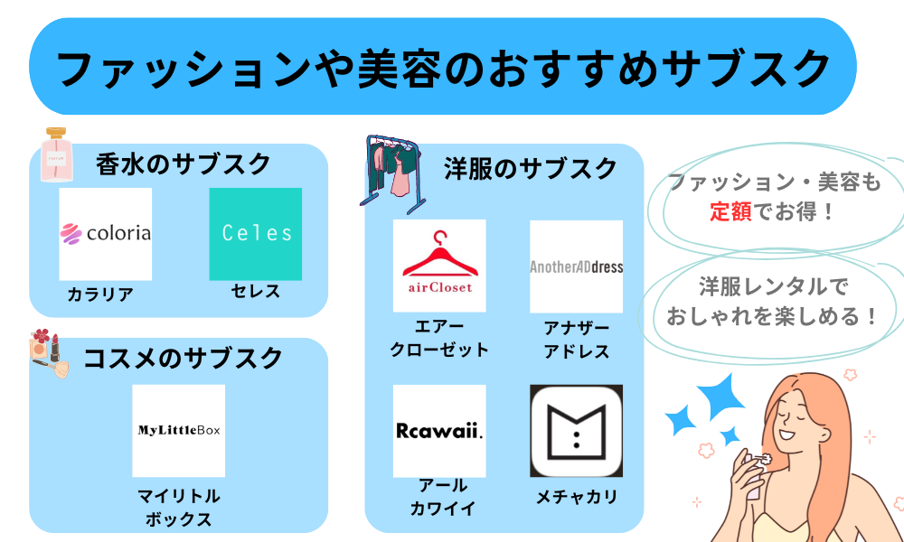 ファッション・美容系おすすめサブスク