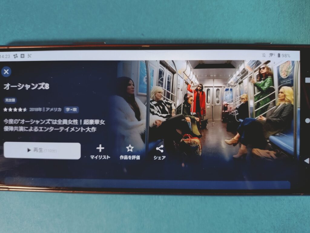 U-NEXT　オーシャンズ8