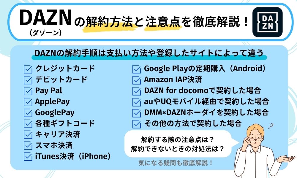 DAZN 解約
