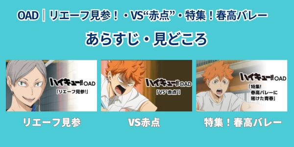 OAD｜リエーフ見参！・VS“赤点”・特集！春高バレー　見どころ