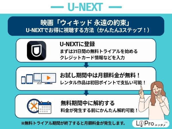U-NEXT ウィキッド 永遠の約束 お得に見る方法