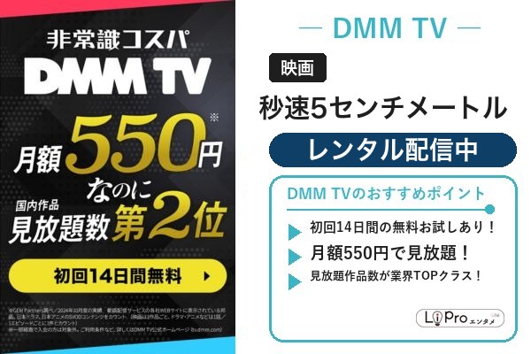 実写版 秒速5センチメートル DMM TV