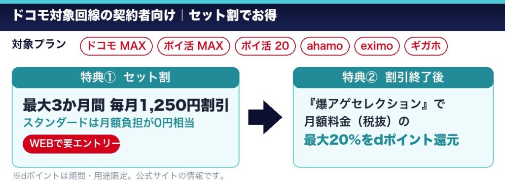 ドコモ回線とのセット割でディズニープラスが割引