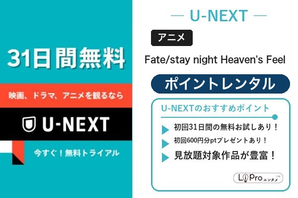 Fate/stay night Heaven's Feel U-NEXT