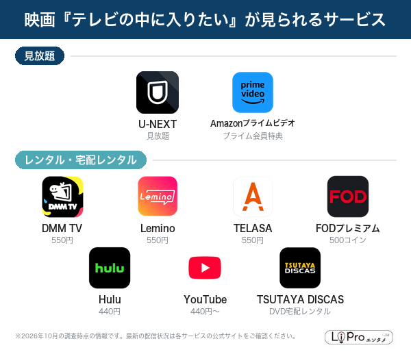 テレビの中に入りたい 配信状況