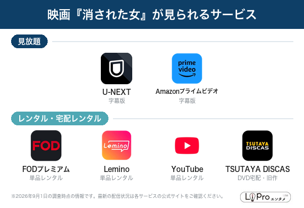 消された女 配信状況