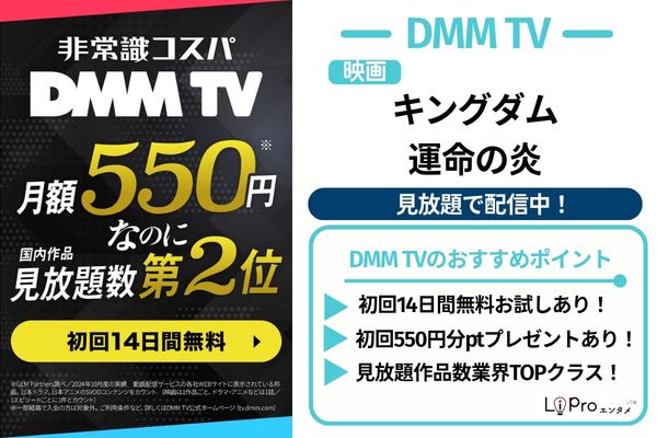 映画『キングダム 運命の炎』 DMM TV 配信