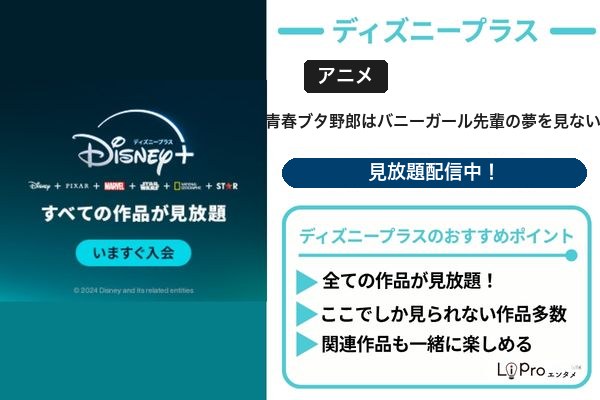 バニーガール先輩の夢を見ない ディズニープラス