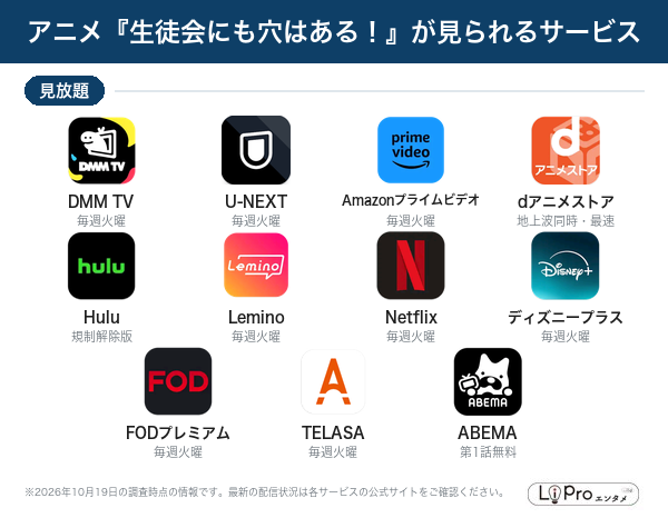 生徒会にも穴はある！ 配信状況